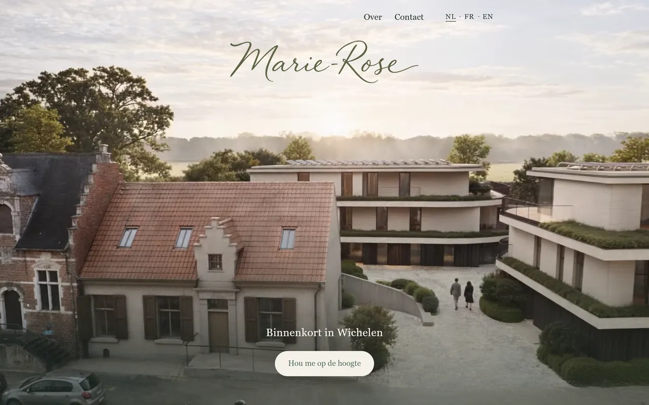 De homepagina van Marie-Rose, binnenkort in Wichelen
