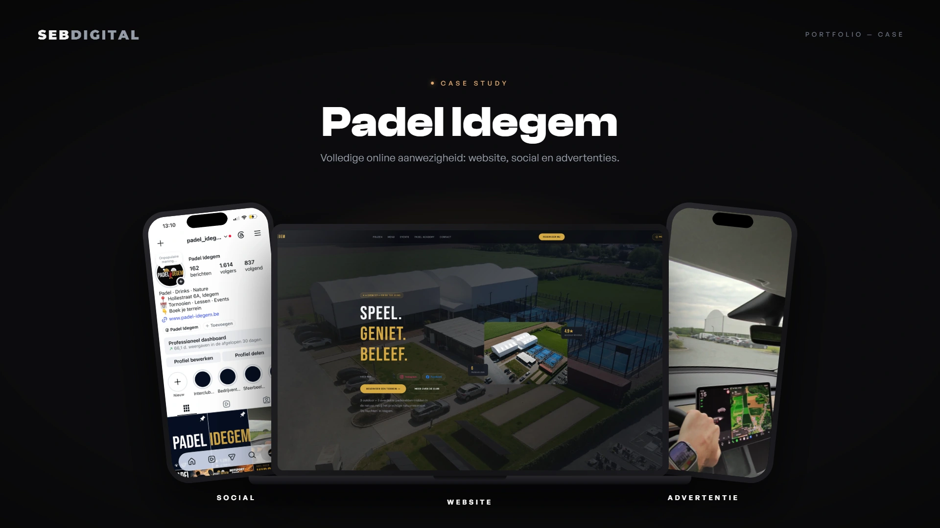 Online aanwezigheid voor Padel Idegem